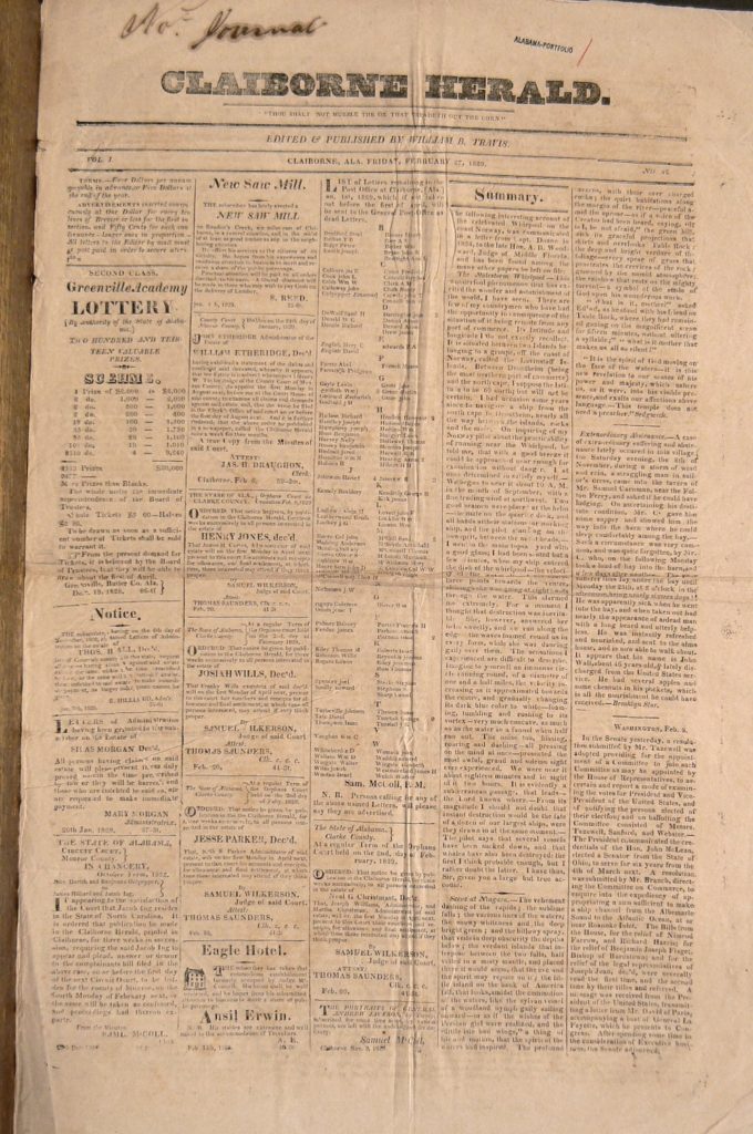 The Claiborne Herald, 1829